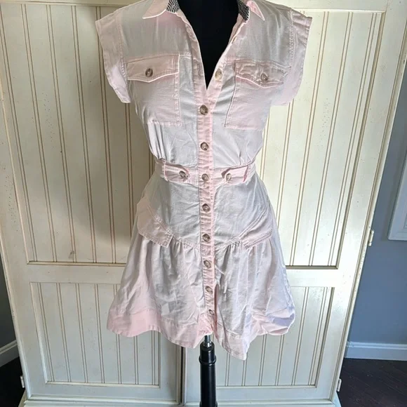 Anthropologie Buttonfront Mini Dress - Picture 4 of 13